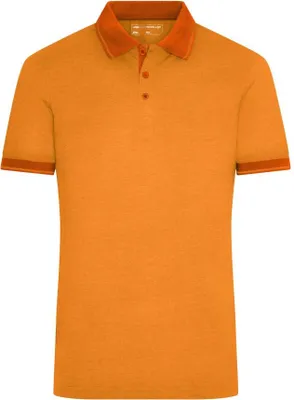 Produktbild von Melange Polo mit modischen Details orange-melange/dark-orange, Gr. XL