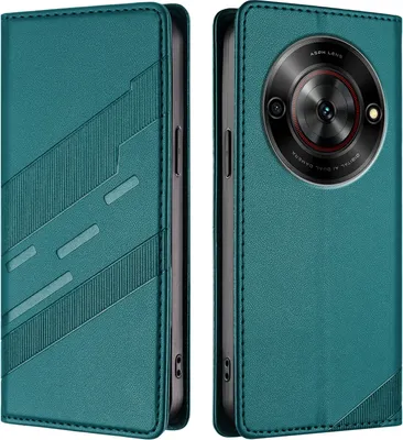 Immagine prodotto di Custodia per ZTE Blade V70 Max, custodia a portafoglio in Finto cuoio con slot per carte e funzione stand Grün