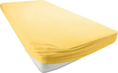 Produktbild von Jersey Spannbettlaken 140x200 - 160x200 cm Gelb - 100% Baumwolle