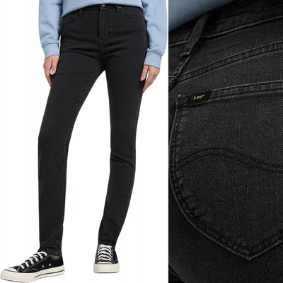 Produktbild von Lee Scarlett High Schwarze Damenjeans mit hoher Länge, W28 L31