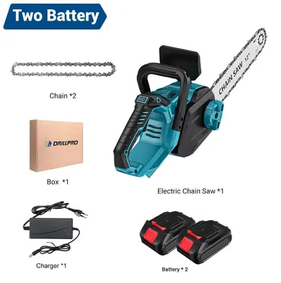 Produktbild von Akku Kettensäge - 30 cm Motorsäge - 1200W bürstenlos - LCD-Display - leicht & tragbar - 2 Akkus