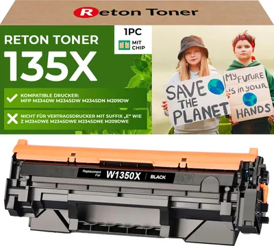 Produktbild von Fachgerecht aufbereitet HP 135X W1350X Toner HP-CHIP wiederverwendet]