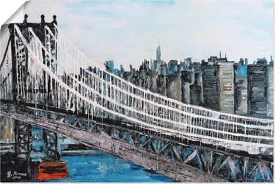 Produktbild von ARTland Poster New York Brooklyn Bridge Größe: 30x20 cm