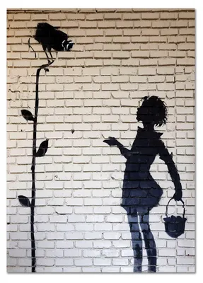 Produktbild von Giallobus - Kameramädchen - Banksy - 100L x 140B cm - Bild - Acrylglas