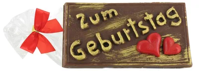 Produktbild von Odenwälder Marzipan Tafel Schokolade Zum Geburtstag mit Herzen 150g