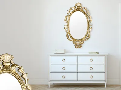 Produktbild von Ovaler Wandspiegel TRIXI mit Barockrahmen Gold 73x44cm