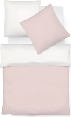 Produktbild von Fleuresse Halbleinen Wendebettwäsche Provence W Verviers 135x200 cm + 80x80 cm pink-creme