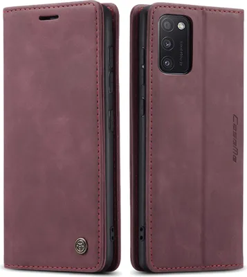 Produktbild von Samsung Galaxy A41 Hülle, LaimTop Retro Kunstledertasche mit Standfunktion Schutzhülle für Samsung Galaxy A41 Rot