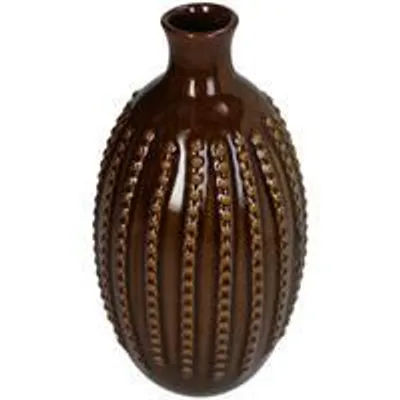 Immagine prodotto di Vaso in Vetroceramica marrone, collezione HD, dimensioni 13x13x24 cm