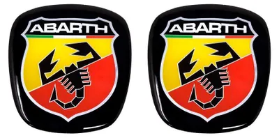 Image de autocollant 3D Logo avant + arrière Armoiries officielles pour Fiat 500