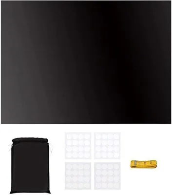 Productafbeelding van Zwart verduisteringsnet - 300x145 cm - Waterdicht - Geschikt voor thuis en op reis - Zwart - Doe-het-zelf - Zwart