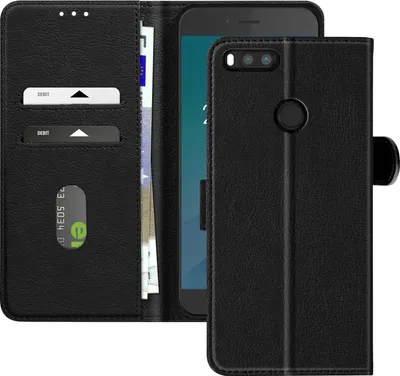 Produktbild von Avizar, Kunstlederetui mit Standfunktion Xiaomi Mi A1, Schwarz