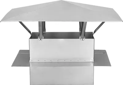 Produktbild von Kaminhaube Edelstahl 140x140 mm – Schornsteinabdeckung Regenhaube