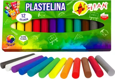 Zdjęcie produktu dla Plastelina 12 kolorów Shan