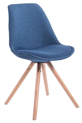 Image de Chaise visiteur Toulouse Tissu Natura Rond bleu