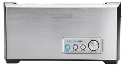 Produktbild von Gastroback Design Pro 4S, 2 Scheibe(n), Schwarz, Edelstahl, Edelstahl, Tasten, Drehregler, 1500 W, 220-240 V