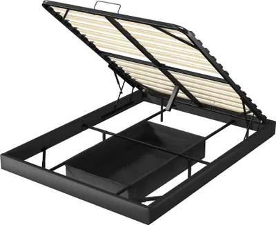 Produktbild von Bettgestell mit LED-Beleuchtung, Stauraum, wie gezeigt, 160×200cm