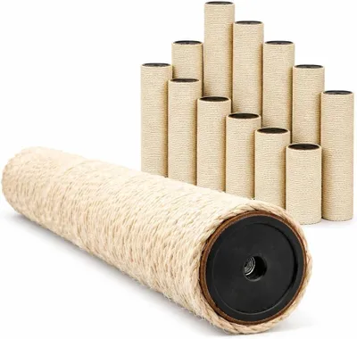 Obrázok produktu pre Sisalový stĺpik 35 cm, béžová, závit M8 a M10, pre mačací strom