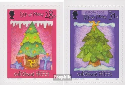 Produktbild von Briefmarken GB - Isle of Man 2006 Mi 1331-1332 (kompl.Ausg.) postfrisch Weihnachtsbäume