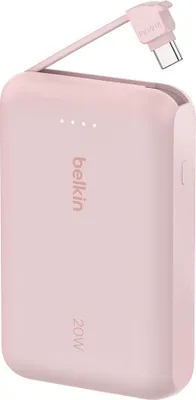 Productafbeelding van Belkin BOOST Charge Powerbank. 20W, 10.000mAh, USB-C, roze, model BPB021hqPK