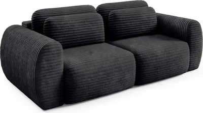 Produktbild von Golgi - Schlafsofa 2-Sitzer, 266x121 cm Schwarz, mit Stauraum