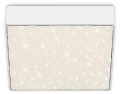 Immagine prodotto di BRILONER - Plafoniera a LED con motivo a stella, plafoniera a LED senza cornice, apparecchio a LED per montaggio a superficie, temperatura di colore bianco neutro, 157x157 mm, bianco