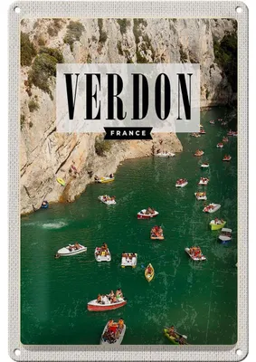 Produktbild von Blechschild Reise 20x30cm Verdon France Verdonschlucht Meer