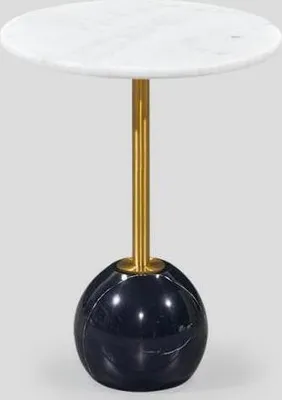 Produktbild von Schwarz-Weißer Beistelltisch Marmor Möbel Designer Wohnzimmer Couchtische