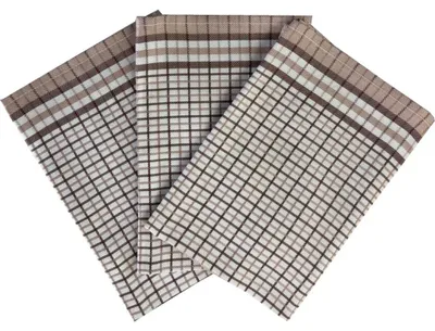 Obrázok produktu pre Uterák bambusový 50x70 cm kocka malá hnedá 3 ks