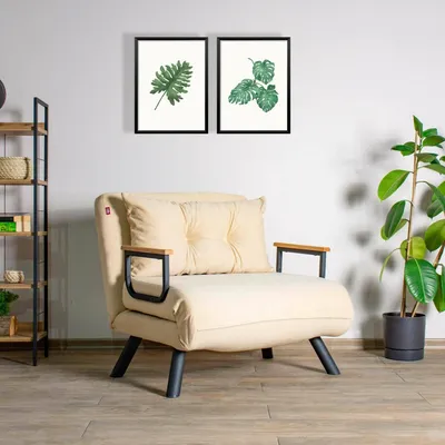 Immagine prodotto di Keoni - Poltrona, 60x78x78h cm Bianco Crema, Reclinabile