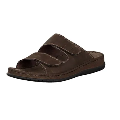 Produktbild von Rohde Herren Pantoletten Leder Clogs Klettverschluss Alassio 6241, Größe:47 EU, Farbe:Braun