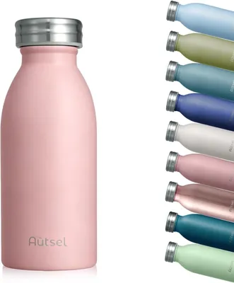 Imagen del producto de Botella térmica de acero inoxidable, 350 ml, de doble pared, para bebidas calientes y frías