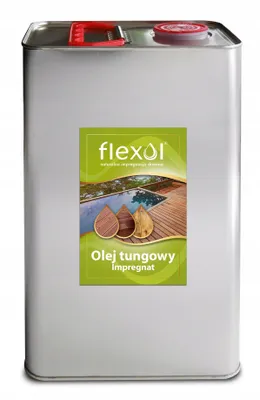 Obrázok produktu pre Flexol 100% čistý tungový olej, na impregnáciu dreva v interiéri a exteriéri, bezfarebný hodvábne matný z Bindulinu-5 l +