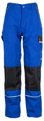 Produktbild von TMG STYLE Herren-Arbeitshose aus Canvas mit Cordura-Kniepolstertaschen, 80, Blau