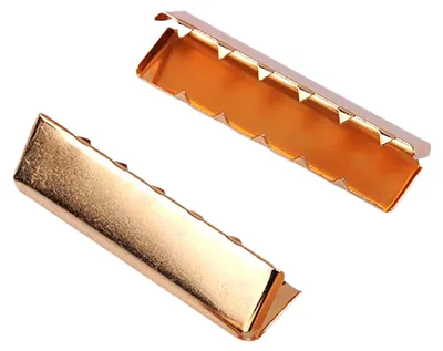 10 Endstücke für Gürtel Gurte Bänder, 9x20mm Gürtelenden Endkappen rosegold