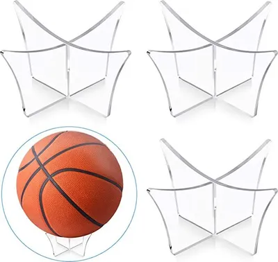 Produktbild von 3 Stücke Ball Ständer Display Acryl Ballhalter Transparent Ballständer Acryl Ballhalterung Acrylständer für Fußball Basketball Volleyball Rugby Ball