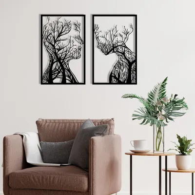Immagine prodotto di Wallity, Lutuf, decorazione murale, nero, metallo, 86 x 63 cm