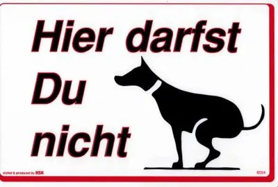 Produktbild von Schild - HUND - HIER DARFST DU NICHT - 308554 - 30 x 20 cm