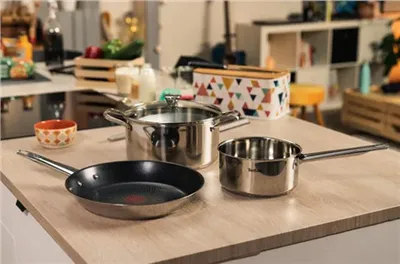 Produktbild von Tefal Cook Eat B9220604, Rund, Allzweckpfanne, Edelstahl, Titan, Edelstahl, Thermo-Punkt