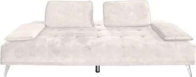Produktbild von KAWOLA Sofa WIOLO Schlafsofa Daybed velvet cremeweiß