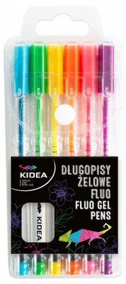 Productafbeelding van Kidea Fluorescerende Gelstiftpen, 6 Neonkleuren