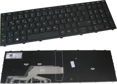 Produktbild von Original Laptop Tastatur Keyboard mit schwarzem Rahmen QWERTZ Deutsch für HP ProBook 450 455 470 G5 Serie ersetzt NSK-XK0SQ 9Z.NEFSQ.00G (Deutsches Tastaturlayout)