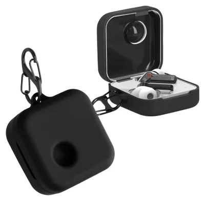 Produktbild von kwmobile Schutzhülle für Nothing Ear (1) Hülle - TPU Silikon Case für Kopfhörer Ladecase - stoßfestes Cover mit Karabiner - Schwarz