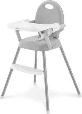 Obrázek produktu pro Dětská židlička - jídelní židlička pro kojence - bezpečné krmení - design 3 v 1 - skládací - šedá barva