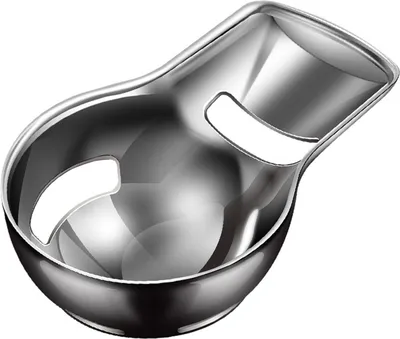 Produktbild von Eigelbtrenner aus Edelstahl, professionelles Backwerkzeug mit Aufhängehaken, Präzisionsfilter, Küchengerät zum Backen von Kuchen, Muffins, Baisers, Vanillepudding