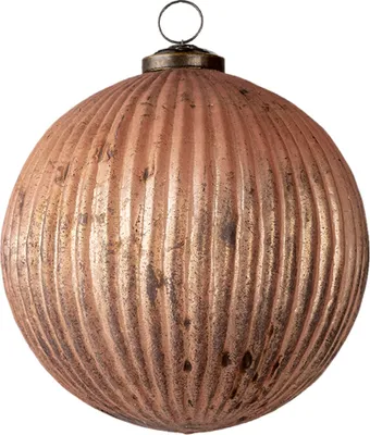 Obrázek produktu pro Clayre & Eef Vánoční ozdoba XL Ø 13 cm růžové sklo kulaté