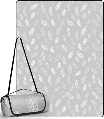 Produktbild von Picknickdecke 300x200 cm, grau, wasserdicht, waschbar, für Camping