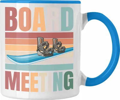 Produktbild von Trendation - Snowboard Tasse Geschenkidee für Snowboard-Fahrer zum Geburtstag Weihnachten (Blau)