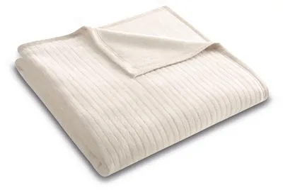 Produktbild von Biederlack Plaid mit Samtband-Einfassung Feel Farbe Pearl Größe 150 x 200