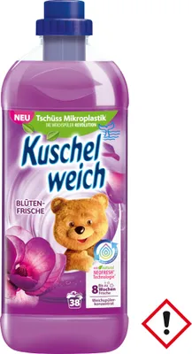 Kuschelweich Weichspüler Blütenfrische 38 Waschladungen Packung 1000ml